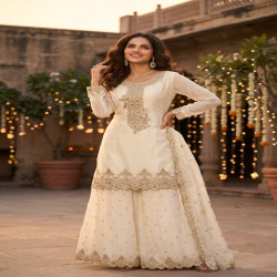 Premium Tora Silk Embroidered Salwar Suit Set with Dupatta